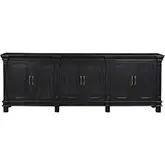 Trento 100" Sideboard in Distressed Black Mango Wood